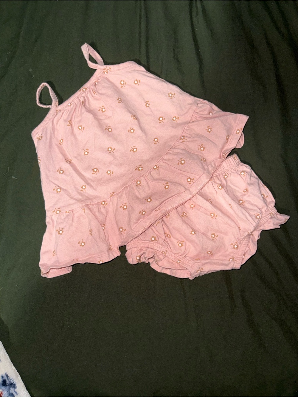 Gerber Pink Floral Tank Top & Bloomers Set